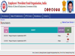 EPFO Recruitment 2019 For Engineering Cadres In Civil And Electrical Trades 