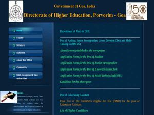 DHE Goa Recruitment 2019: 127 Auditor, LDC, Steno And MTS Vacancies 