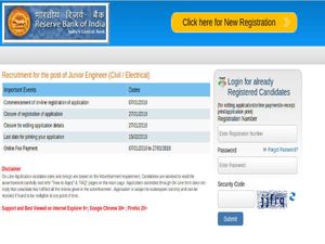 RBI Recruitment For Junior Engineers (JE): 24 Vacancies In Civil And Electrical Trades 