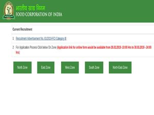 FCI Recruitment 2019 For 4103 Vacancies In Various Zones; Application Starts From February 28