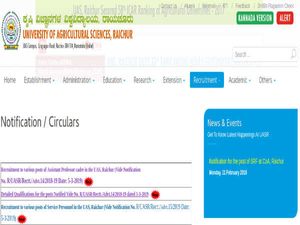UAS Raichur Recruitment 2019 For 36 Assistant Professors; Apply Offline Before April 04