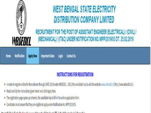WBSEDCL Recruitment 2019: Apply Online For 335 Assistant Engineers; Earn Up To INR 39,100 Per Month