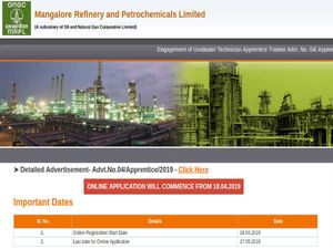 MRPL Recruitment 2019 For 195 Graduate And Technician Apprentice; Application Starts From April 18
