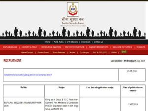 BSF Recruitment 2019 For 204 Group B and C Posts; Apply Offline Before June 21
