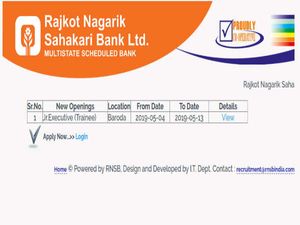 RNSB Recruitment 2019 For Junior Executives (JE); Apply Online Before May 13