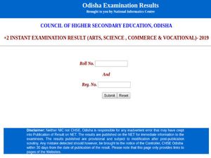 CHSE Odisha +2 Instant Exam Result 2019 Announced