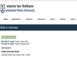 JNU Recruitment 2019 For 50 Supervisors And Field Investigators Through 'Walk-In' Selection