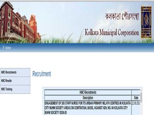 KMC Kolkata Recruitment 2019: Apply Offline For 165 Staff Nurse Posts From September 2 Onwards 