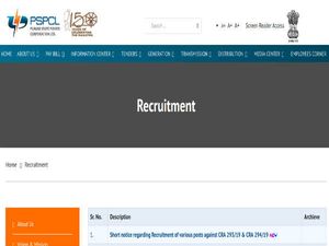 PSPCL Recruitment 2019: Apply Online For 1,798 LDC, JE, Accountants, Stenos And Other Posts