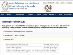Central University Of Karnataka: Apply For 67 Professors And Associates Post Before October 25