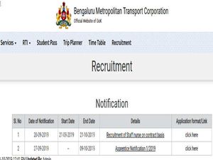BMTC Recruitment: Apply Offline For 695 Apprentices Post In Multiple Trades Before October 9