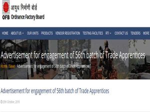 Indian Ordnance Factory Recruitment 2019: Apply Online For 4,805 ITI And Non-ITI Apprentices Post