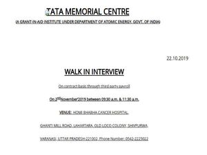 TMC Recruitment For Technicians Post Through 'Walk-In' Selection, Earn Up To Rs. 20,000 A Month