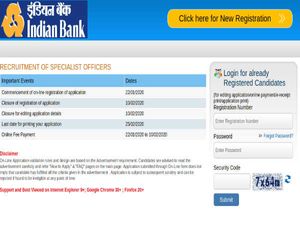 Indian Bank Careers: Apply Online For 138 Specialist Officers Post Before February 10