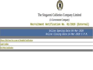 SCCL Mines: Apply Online For 42 Management Trainees (MT) Before March 14, Earn Up To Rs. 1.60 Lakh