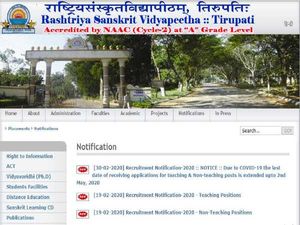 Rashtriya Sanskrit Vidyapeetha Recruitment For Teaching And Non-Teaching Posts, Apply Before May 2