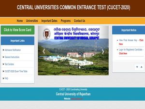 CUCET Result 2020: How To Check CUCET Result 2020 Score Card 