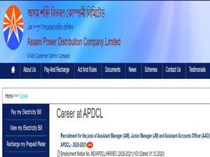 APDCL Recruitment 2020 For 376 Assistant Manager (AM), Junior Manager (JM) and Assistant Accounts Officer (AAO) Posts