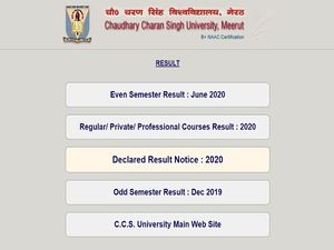 CCSU Result 2020: How To Check CCSU BEd Result 2020 At ccsuniversity.ac.in
