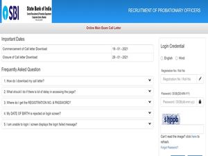 SBI PO Mains Admit Card 2021 Released 