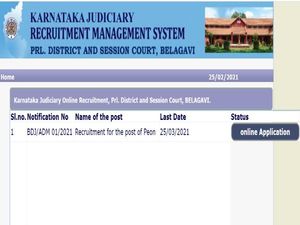 Belagavi District Court Recruitment 2021 Notification For 31 Peon Jobs, Apply Online Before March 25