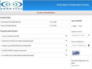 ECGC PO Admit Card 2021 Released, Download At ecgc.in 