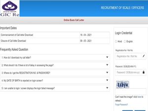 GIC Admit Card 2021 For Officer Scale I Released