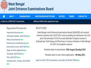 WB JELET 2021 Registration Begins, Check WBJEE JELET Exam Date And Other Details