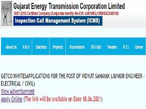 GETCO Recruitment 2021 For 352 Junior Engineer (Electrical/Civil) Posts, Apply Online Before July 8
