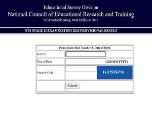 NTSE Result 2020 Declared For Stage 2 On ncert.nic.in