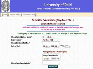 Delhi University Result 2021: DU Open Book Exam (OBE) Result 2021 For May-June Exams