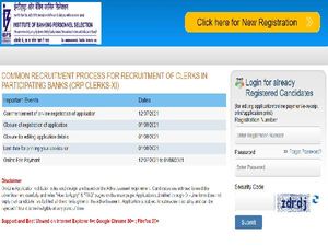 IBPS CRP Clerk XI Notification 2021 Released For 5,830 IBPS Clerks Recruitment, Apply Online Before August 1