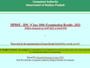 MP Board 10th Result 2021 Live Updates,  Check MPBSE 10th Result 2021 Link Details 