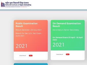 NIOS Result 2021 10th 12th Declared, Check Link And Download Marksheet 