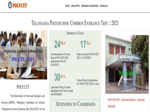 TS POLYCET 2021 Hall Ticket Released, Download At polycetts.nic.in 