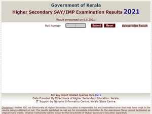 Kerala Plus Two SAY Result 2021 Declared, Check DHSE SAY/IMP And VHSE SAY Exam Results 2021 Link