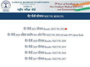 NEET PG Result 2021 Declared, Check Link And Cut-off