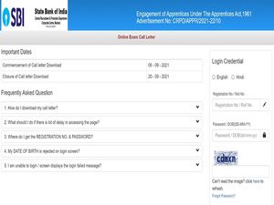 SBI Apprentice Admit Card 2021 Released, Download At sbi.co.in