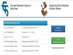 FTII SRFTI JET 2021: Register Online For FTII SRFTI Joint Entrance Test Before December 2