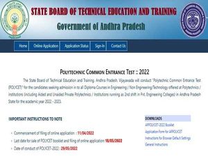 AP POLYCET 2022: Online Application Begins At polycetap.nic.in, Check Exam Date And Other Details
