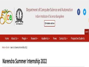 IISC CSA Narendra Summer Internship 2022, Online Application Closes On May 10. Check Program Details