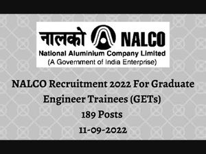 NALCO India Recruitment 2022: Application Began For 189 Posts Of Graduate Engineer Trainee