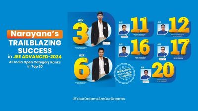 Engineering Dreams Come True: Narayana Students Shine in JEE Advanced 2024