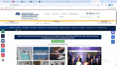 ICSI CSEET July 2025 Result Out: Check Scorecard Qualification Status Direct Link Here icsi.edu