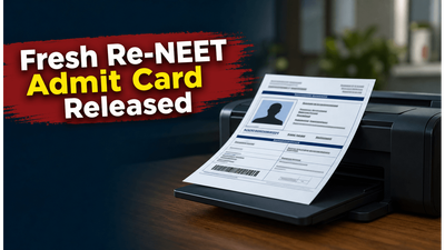 Re-NEET 2026: NTA Releases Fresh Admit Cards, Old Ones Invalid – Download Immediately Re-NEET 2026: NTA Releases Fresh Admit Cards, Old Ones Invalid – Download Immediately