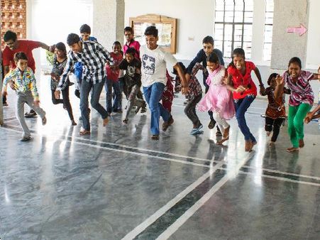 Children Were Taken Round The Campus