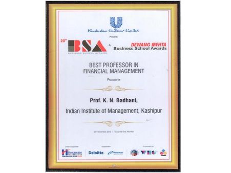 Prof. K.N. Badhani, Financial Management