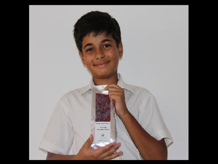 Rohan with the coffee pack 