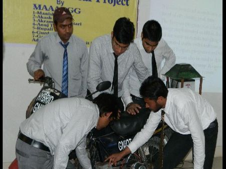 final yr b tech students with thier bike