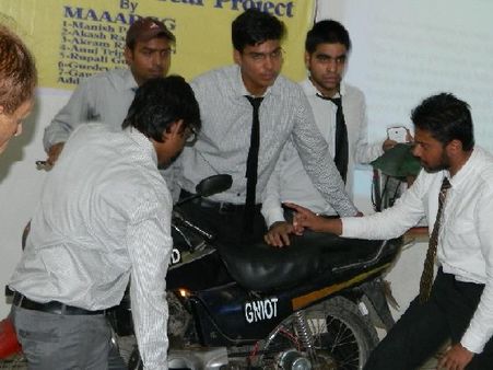 future engineers with their project being demonstrated